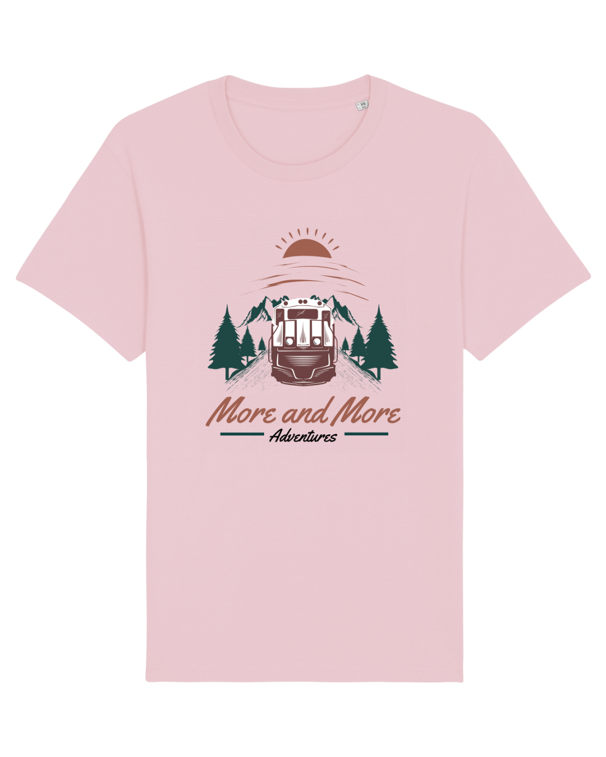 Tricou mânecă scurtă Unisex Rocker Cotton Pink