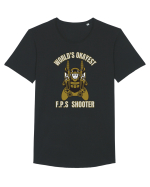 Pentru Pasionații de Jocuri FPS Shooter Tricou mânecă scurtă guler larg Bărbat Skater