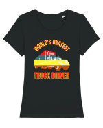 Pentru Șoferii de Camion Tricou mânecă scurtă guler larg fitted Damă Expresser