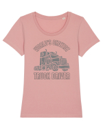 Pentru Șoferii de Camion Tricou mânecă scurtă guler larg fitted Damă Expresser