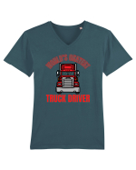 Pentru Șoferii de Camion Tricou mânecă scurtă guler V Bărbat Presenter