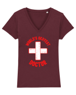 Pentru Doctori  Tricou mânecă scurtă guler V Damă Evoker