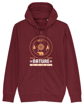 Nature is the Key to Life Burgundy