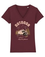 Outdoor Enjoy Every Moment Tricou mânecă scurtă guler V Damă Evoker