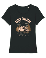 Outdoor Enjoy Every Moment Tricou mânecă scurtă guler larg fitted Damă Expresser