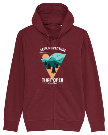Seek Adventure that Open Your Mind Burgundy