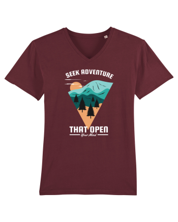Seek Adventure that Open Your Mind Burgundy