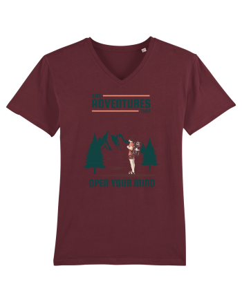 Seek Adventures that Open Your Mind Burgundy