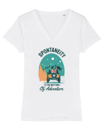 Spontaneity is the Best Kind Tricou mânecă scurtă guler V Damă Evoker