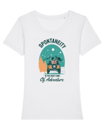 Spontaneity is the Best Kind Tricou mânecă scurtă guler larg fitted Damă Expresser