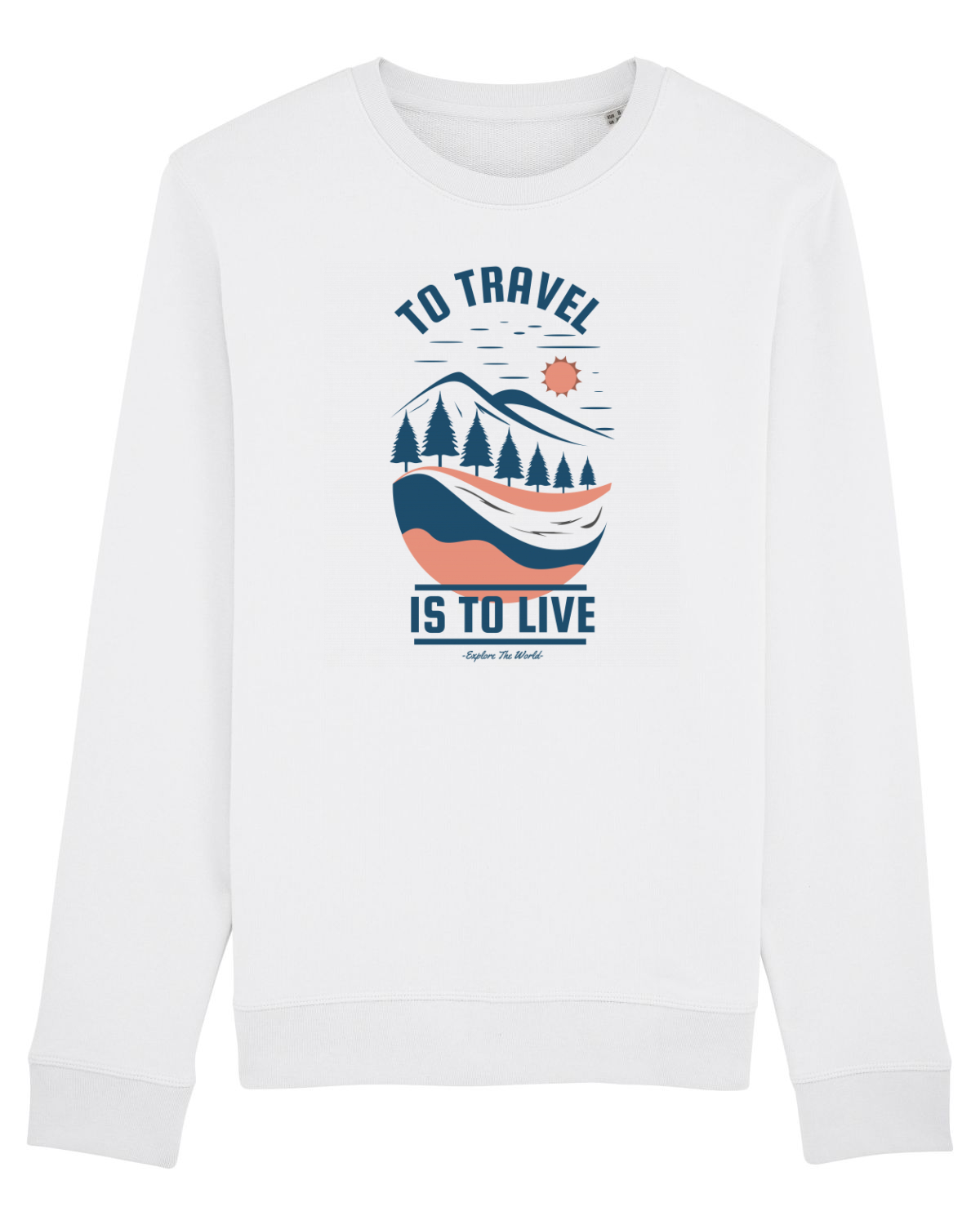 Bluză mânecă lungă Unisex Rise White