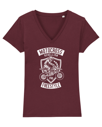 Motocross Freestyle White Burgundy