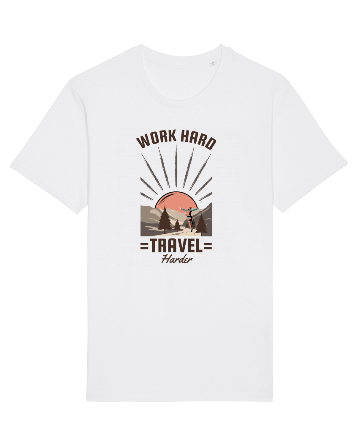 Tricou mânecă scurtă Unisex Rocker White