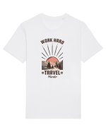 Work Hard Travel Harder Tricou mânecă scurtă Unisex Rocker