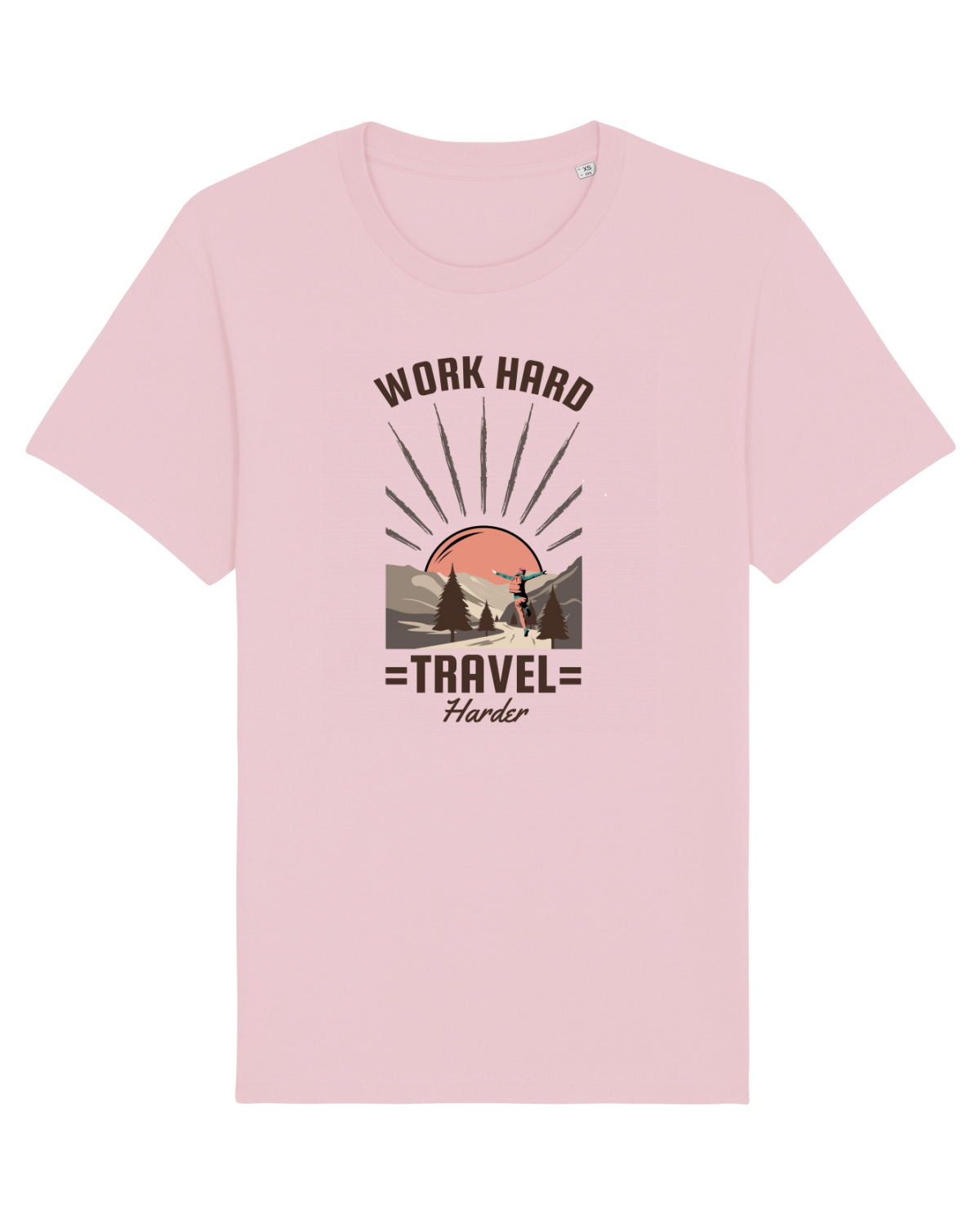 Tricou mânecă scurtă Unisex Rocker Cotton Pink
