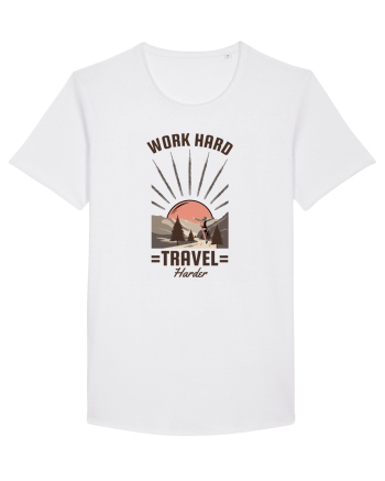 Work Hard Travel Harder White