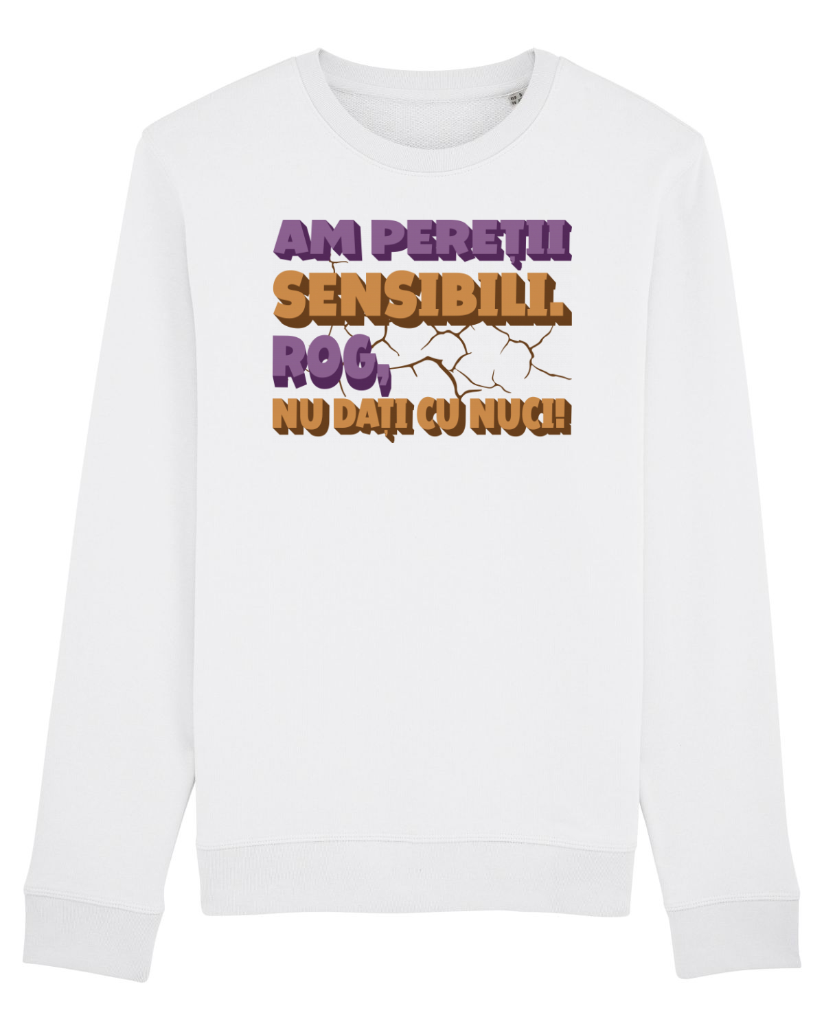 Bluză mânecă lungă Unisex Rise White