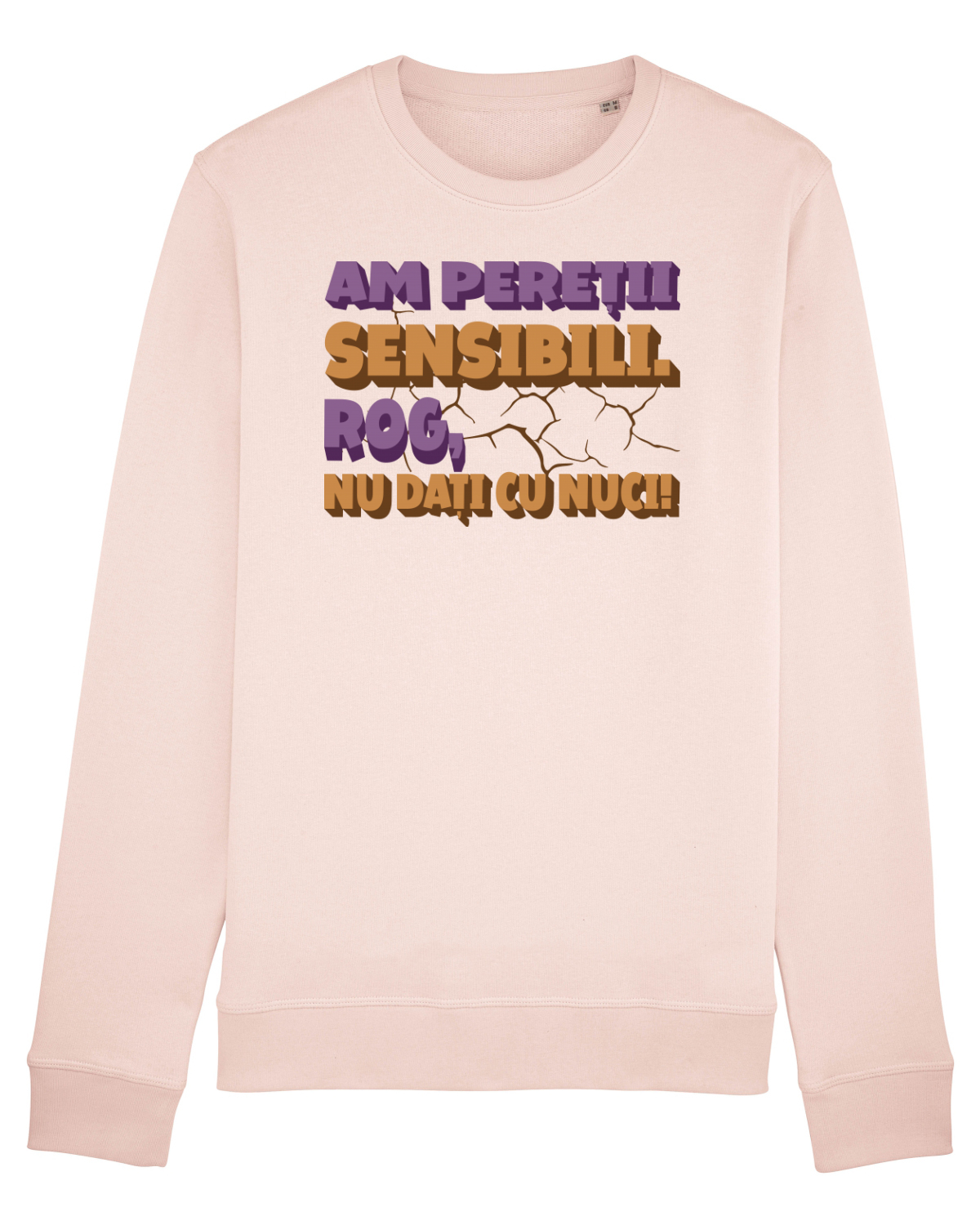 Bluză mânecă lungă Unisex Rise Candy Pink