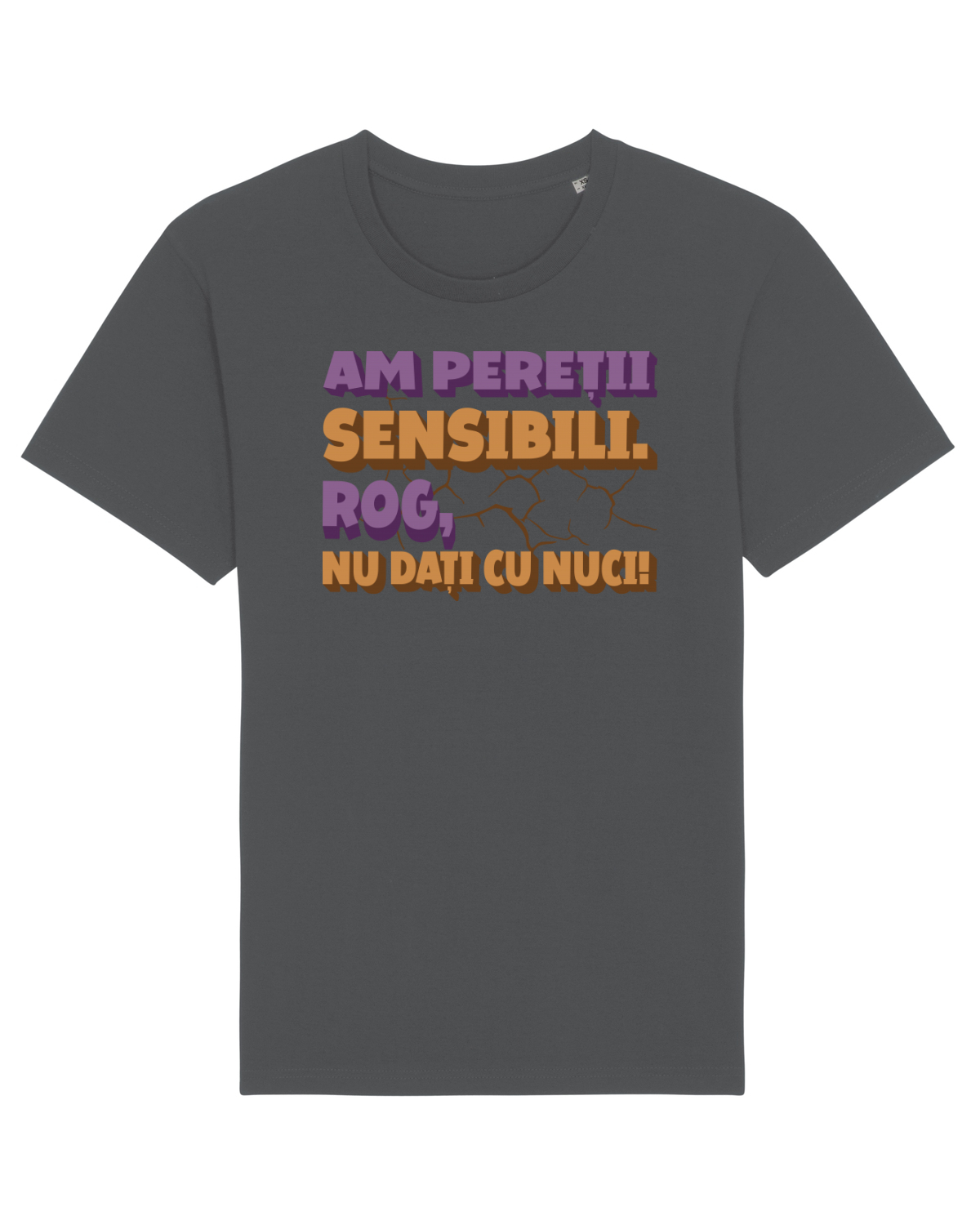 Tricou mânecă scurtă Unisex Rocker Anthracite