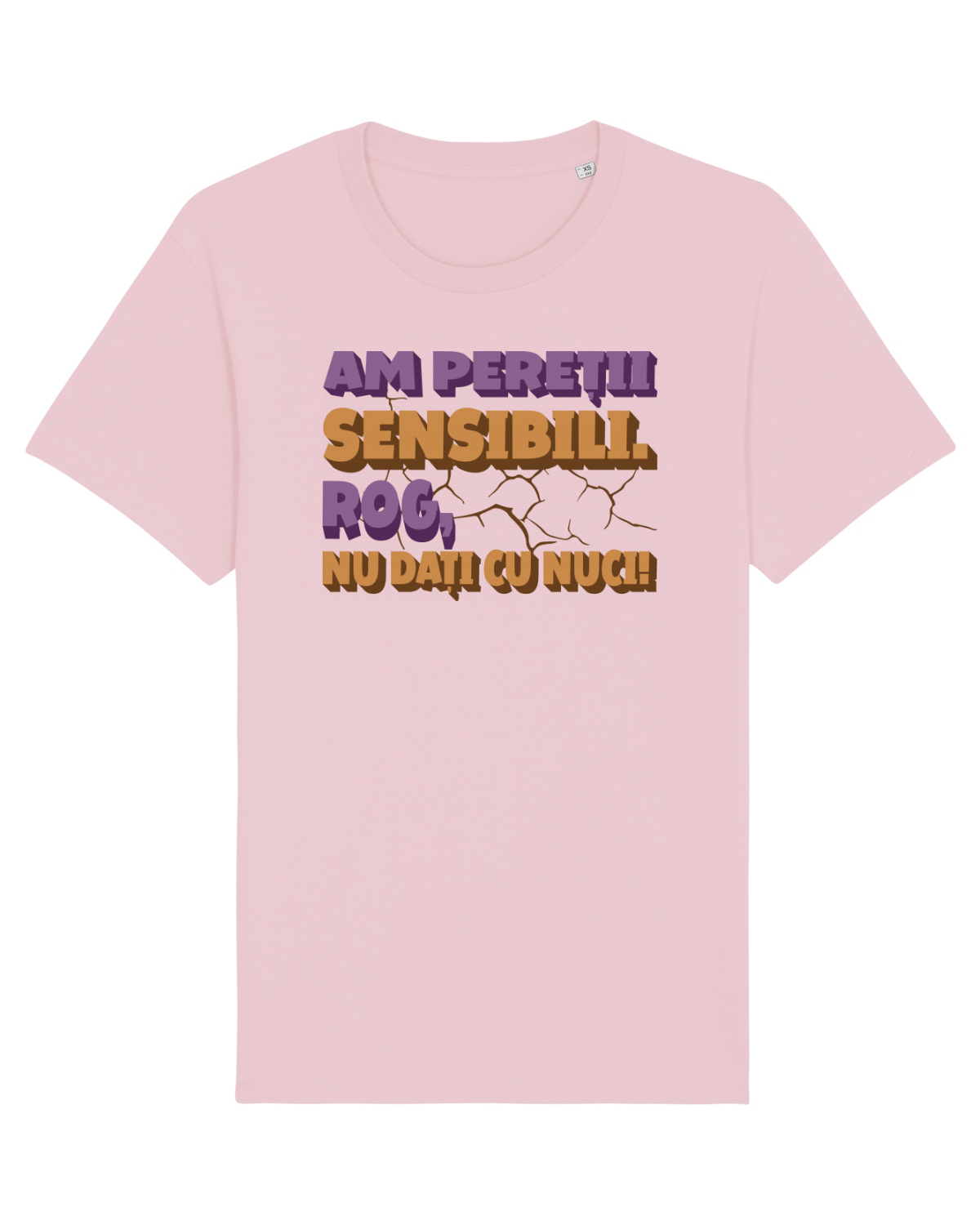 Tricou mânecă scurtă Unisex Rocker Cotton Pink