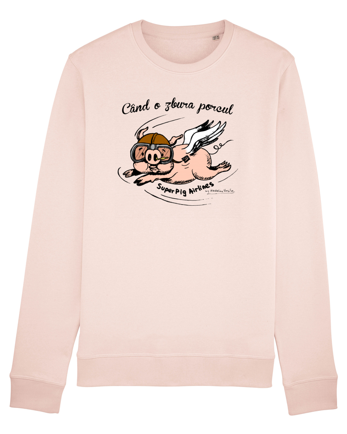 Bluză mânecă lungă Unisex Rise Candy Pink