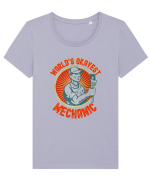 Pentru Mecanici Tricou mânecă scurtă guler larg fitted Damă Expresser