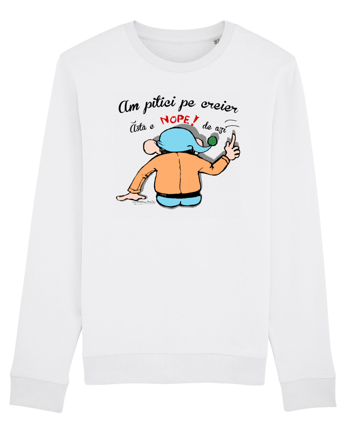 Bluză mânecă lungă Unisex Rise White