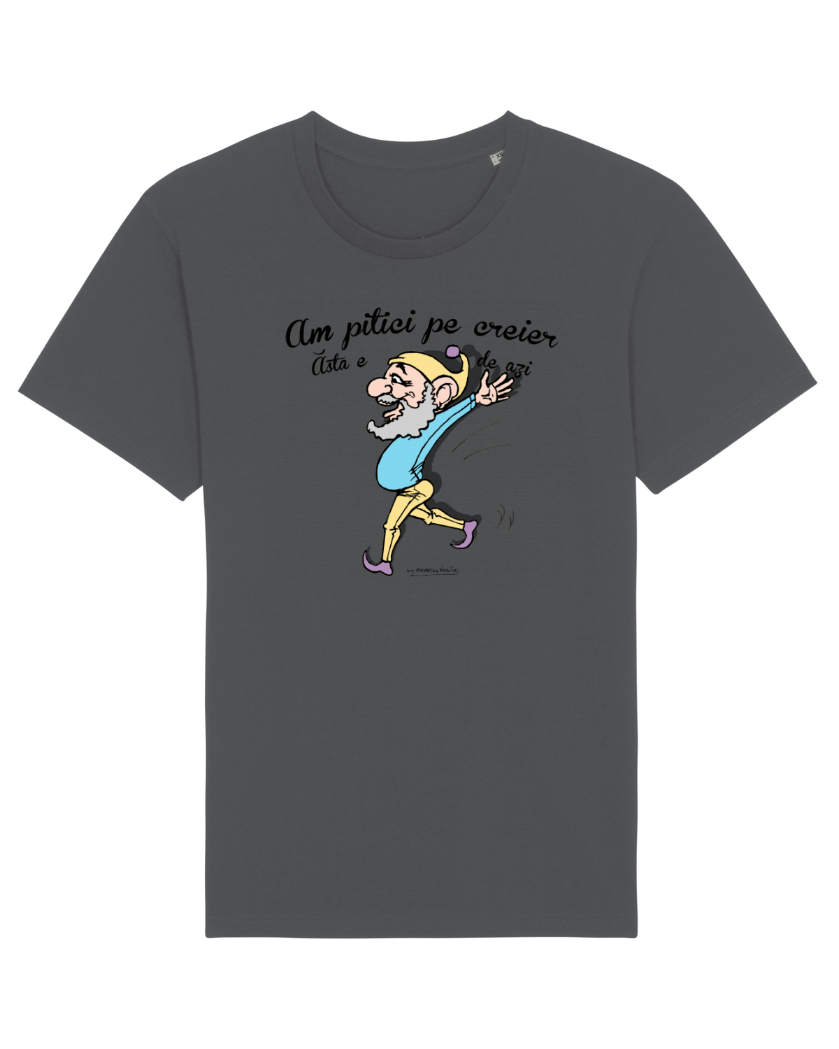 Tricou mânecă scurtă Unisex Rocker Anthracite