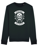 Moto Garage Skull White Bluză mânecă lungă Unisex Rise