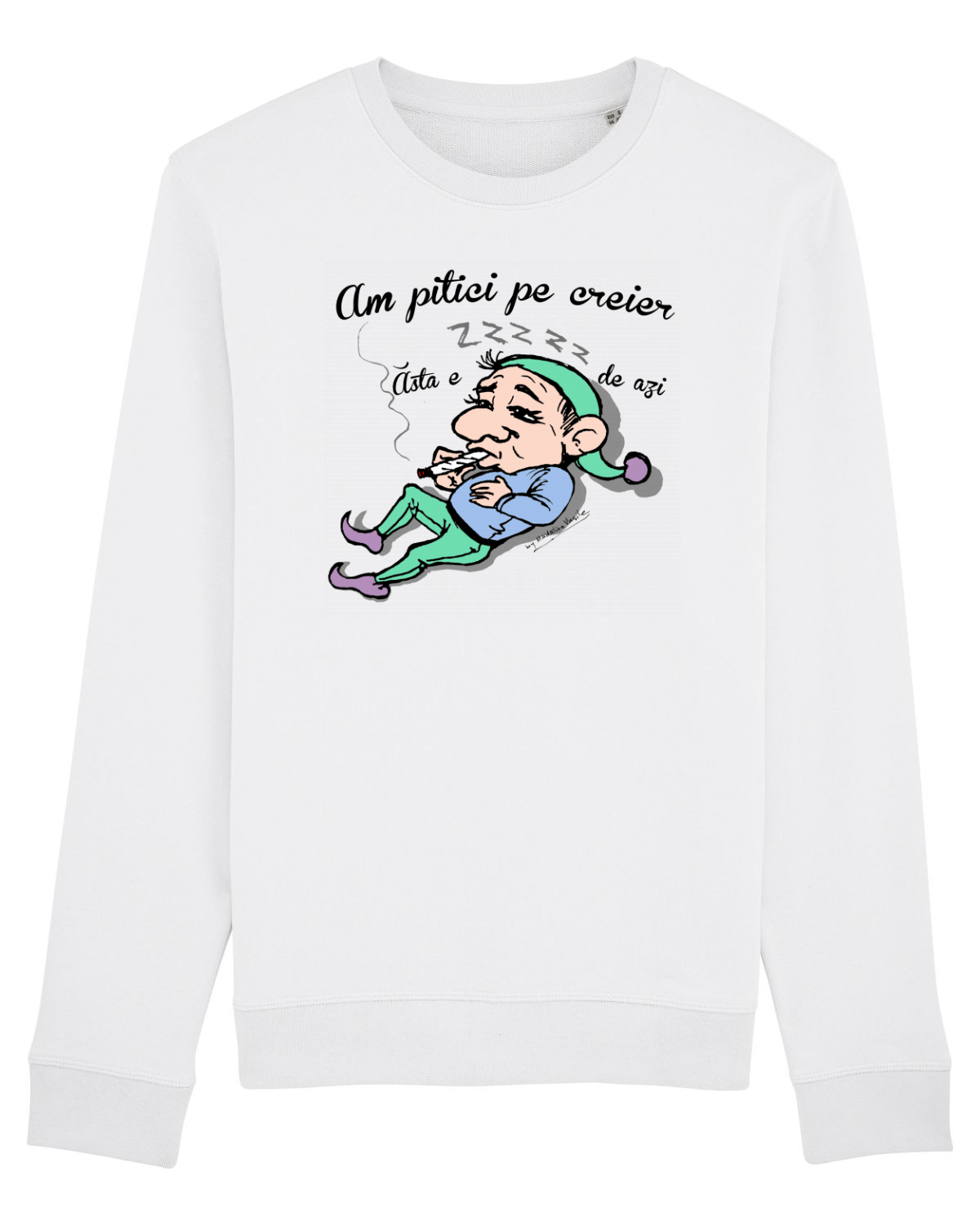 Bluză mânecă lungă Unisex Rise White