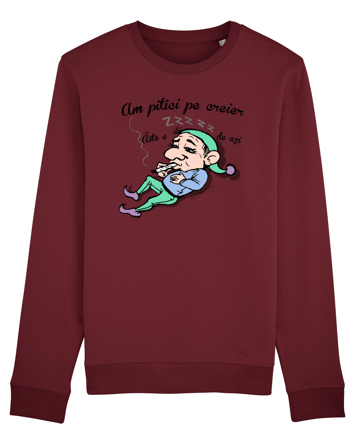 Bluză mânecă lungă Unisex Rise Burgundy