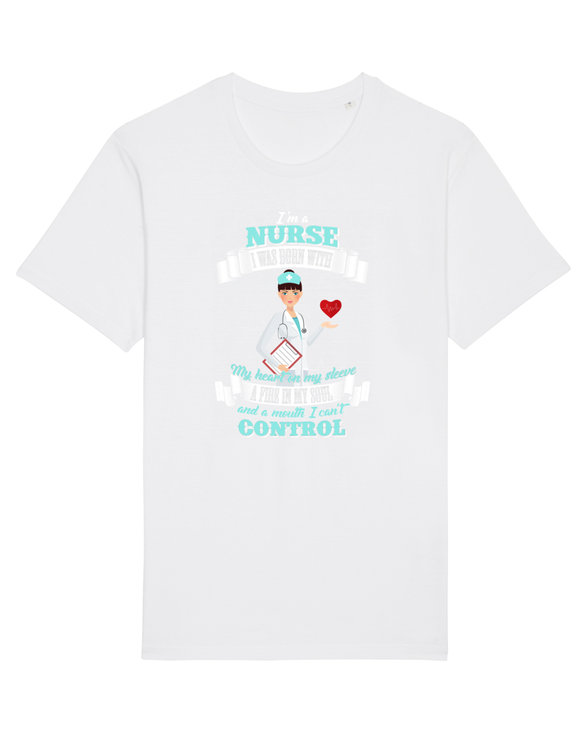 Tricou mânecă scurtă Unisex Rocker White