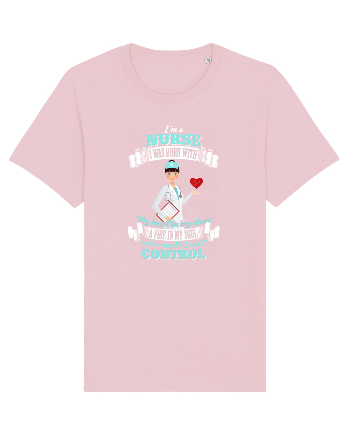 Tricou mânecă scurtă Unisex Rocker Cotton Pink