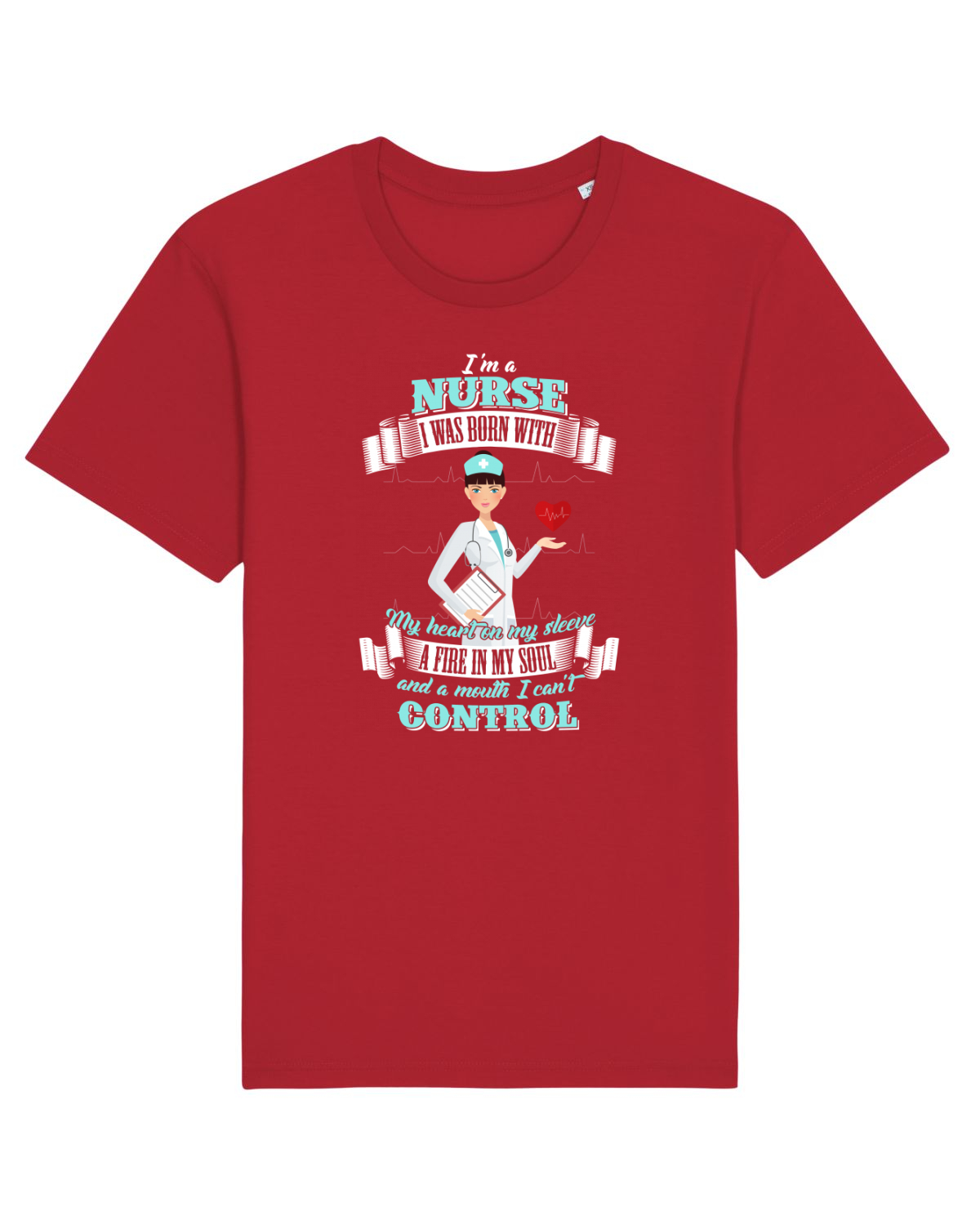 Tricou mânecă scurtă Unisex Rocker Red