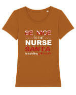 NURSE Tricou mânecă scurtă guler larg fitted Damă Expresser