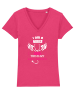 NURSE Tricou mânecă scurtă guler V Damă Evoker
