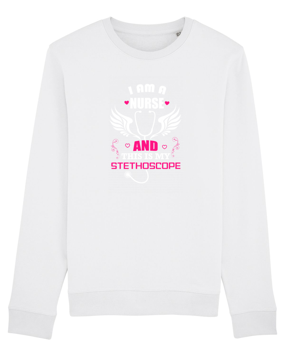 Bluză mânecă lungă Unisex Rise White
