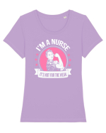 NURSE Tricou mânecă scurtă guler larg fitted Damă Expresser