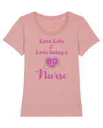 NURSE Tricou mânecă scurtă guler larg fitted Damă Expresser