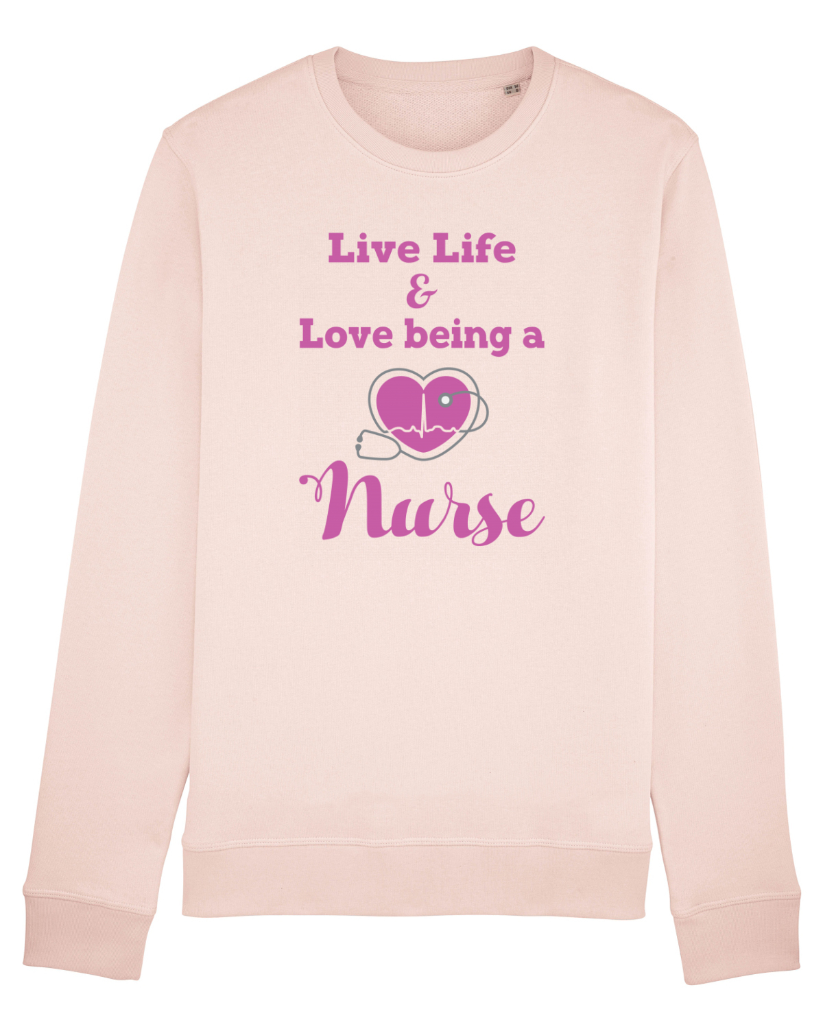 Bluză mânecă lungă Unisex Rise Candy Pink