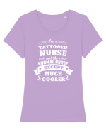 NURSE Tricou mânecă scurtă guler larg fitted Damă Expresser