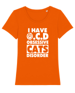 CAT Tricou mânecă scurtă guler larg fitted Damă Expresser