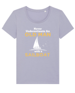 SAILBOAT Tricou mânecă scurtă guler larg fitted Damă Expresser