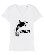ORCA Tricou mânecă scurtă guler V Damă Evoker
