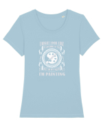 PAINTING Tricou mânecă scurtă guler larg fitted Damă Expresser