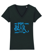PAPA BEAR Tricou mânecă scurtă guler V Damă Evoker