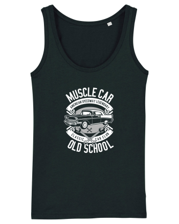 Muscle Car Vintage White Black
