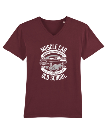 Muscle Car Vintage White Burgundy
