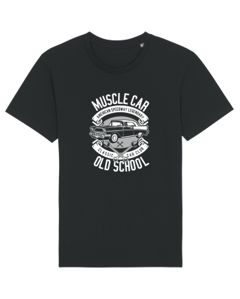 Muscle Car Vintage White Black