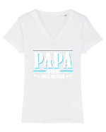 PAPA Tricou mânecă scurtă guler V Damă Evoker